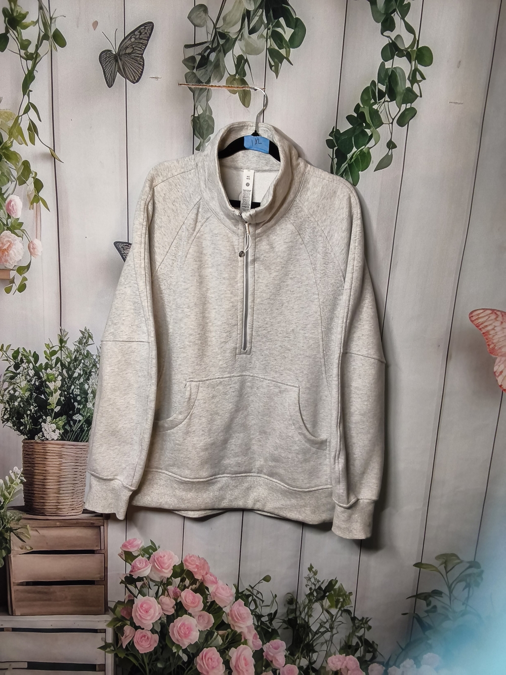 lululemon athletica Men's Half-Zip Pullover - Cream Heather NWOT